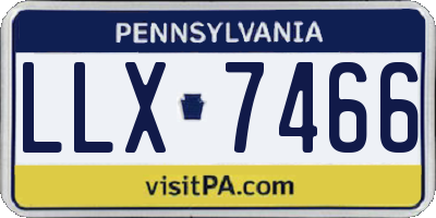 PA license plate LLX7466
