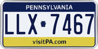 PA license plate LLX7467