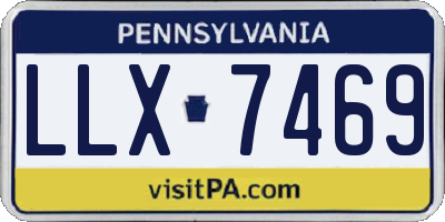 PA license plate LLX7469
