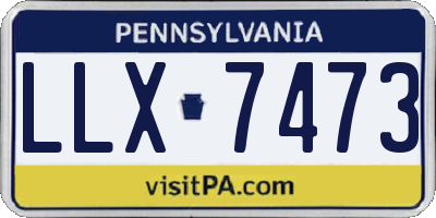 PA license plate LLX7473