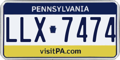 PA license plate LLX7474