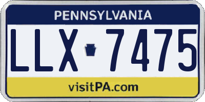 PA license plate LLX7475