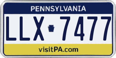 PA license plate LLX7477