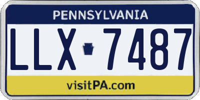 PA license plate LLX7487