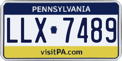 PA license plate LLX7489