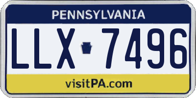 PA license plate LLX7496