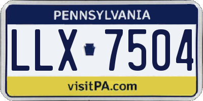 PA license plate LLX7504