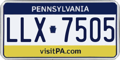 PA license plate LLX7505
