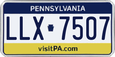 PA license plate LLX7507