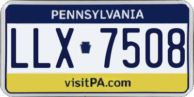 PA license plate LLX7508