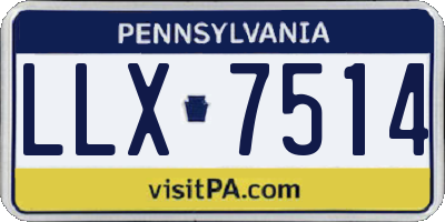 PA license plate LLX7514