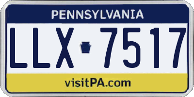PA license plate LLX7517