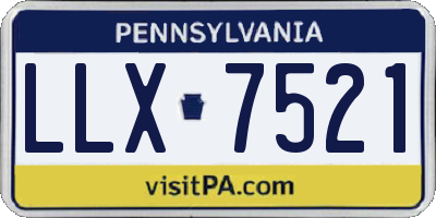 PA license plate LLX7521