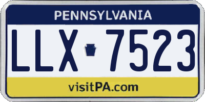 PA license plate LLX7523