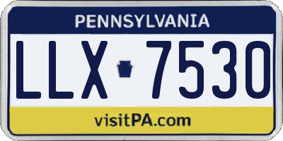 PA license plate LLX7530