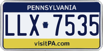 PA license plate LLX7535