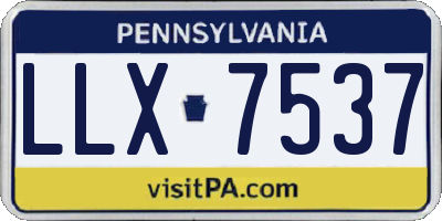 PA license plate LLX7537