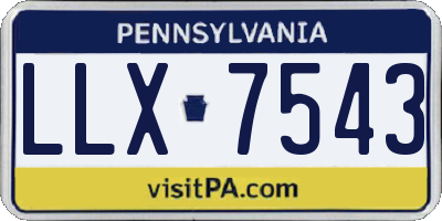 PA license plate LLX7543