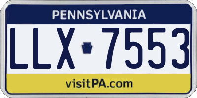 PA license plate LLX7553