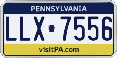 PA license plate LLX7556