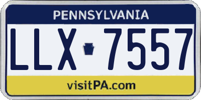 PA license plate LLX7557