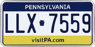 PA license plate LLX7559
