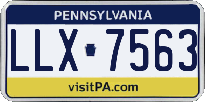 PA license plate LLX7563