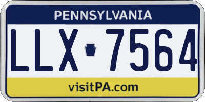 PA license plate LLX7564