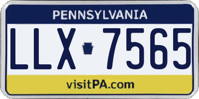 PA license plate LLX7565