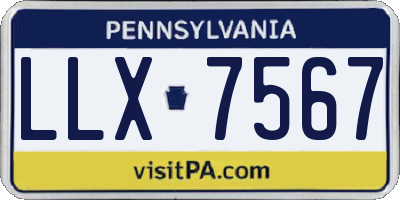 PA license plate LLX7567