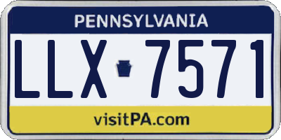 PA license plate LLX7571