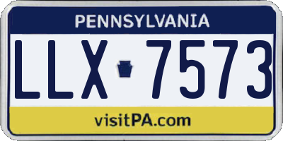 PA license plate LLX7573