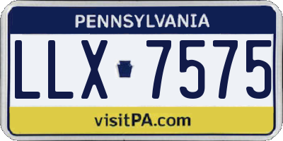 PA license plate LLX7575