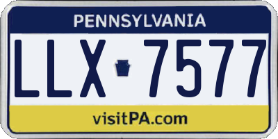 PA license plate LLX7577