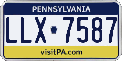 PA license plate LLX7587