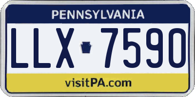 PA license plate LLX7590
