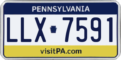 PA license plate LLX7591