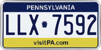 PA license plate LLX7592