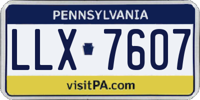 PA license plate LLX7607