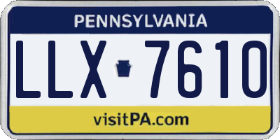 PA license plate LLX7610