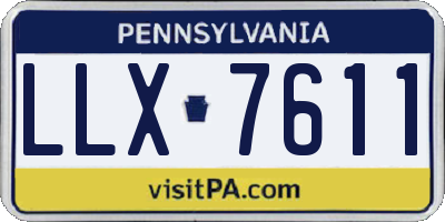PA license plate LLX7611