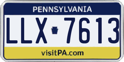PA license plate LLX7613