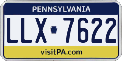PA license plate LLX7622