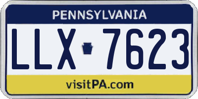 PA license plate LLX7623