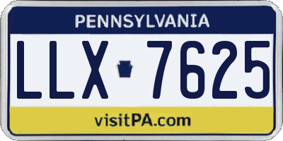 PA license plate LLX7625