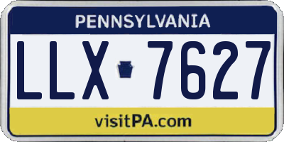 PA license plate LLX7627