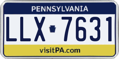 PA license plate LLX7631