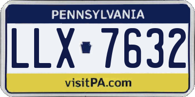 PA license plate LLX7632