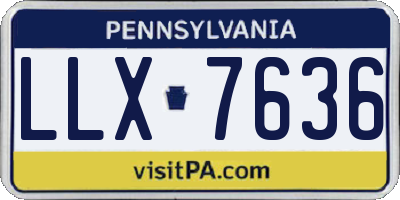 PA license plate LLX7636