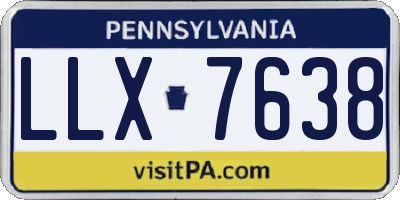 PA license plate LLX7638